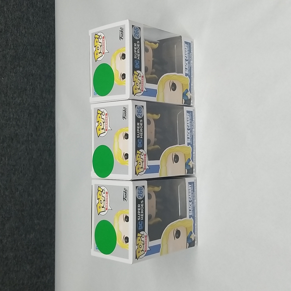 FUNKO POP Heroes DC Super Heroes 266 Black Canary Vinyl Figure, Lot of Three